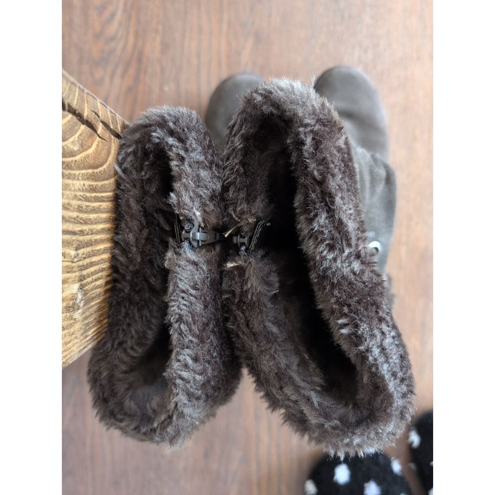 Baretraps Eventure brown boots tall suede Boho faux fur women's 7 - Picture 8 of 16